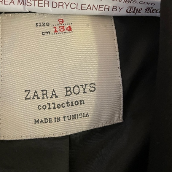 Zara Boys Black Blazer Jacket Size 9 - Picture 5 of 6